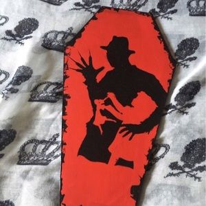 Freddy Krueger, nightmare on elm street, horror, goth, wood plaque